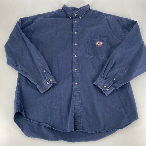Lee Sport Other - Lee Sport Genuine Casualwear Mens XL Navy Blue Button Down Shirt Pocket Logo‎